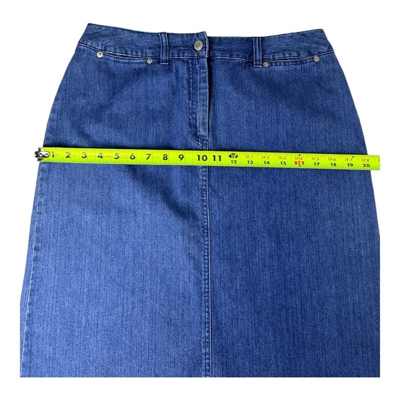 PENDLETON Deim Blue Jean Skirt Women’s Size 10 A Line Back Slit 2 Pockets. - Picture 4 of 13